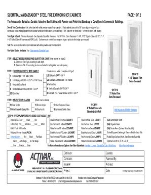 submittal ambassador steel fire extinguisher cabinets|SUBMITTAL: AMBASSAdor (STeeL) fIre exTIngUISher .